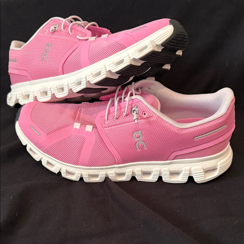 On Running Women's Athletic Shoes in Pink and White